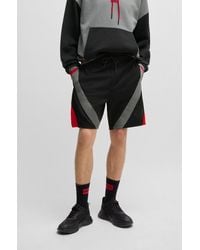 HUGO - X Rb Oversized-fit Shorts With Signature Bull Motif - Lyst
