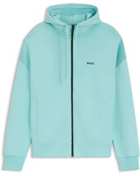 BOSS - Regular-Fit Sweatshirt Met Rits - Lyst