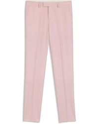 BOSS - One Slim-Fit Pantalon Van Wol, Zijde En Linnen - Lyst