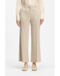 BOSS - Cropped Flared-Fit Trousers - Lyst