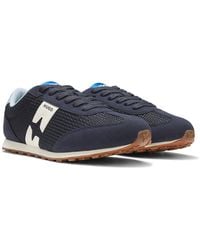 HUGO - Mesh Trainers With Faux-Suede Trims - Lyst