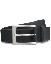 BOSS - Nappa-Leather Belt With Pin Buckle - Lyst