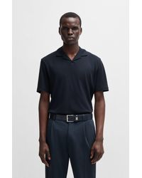 BOSS - Dark Blue Men's Polo Shirts Size L - Lyst