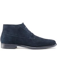 BOSS by HUGO BOSS Desert Boots In Suede With Leather Lining - Blue