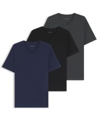 BOSS - Three-Pack Of V-Neck Underwear T-Shirts - Lyst