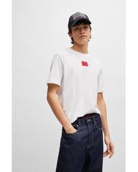 HUGO - Diragolino212 Label Logo T-Shirt Nos - Lyst