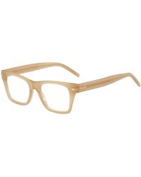 BOSS - Beige-acetate Optical Frames With Signature Gold-tone Detail - Lyst