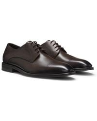 BOSS - Italian-Made Derby Shoes - Lyst