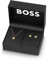BOSS - Stainless-steel Necklace With Pavé-crystal Pendant - Lyst
