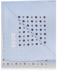 BOSS - Printed Pocket Square With Logo - Lyst