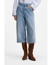 BOSS - Mid-Rise Cropped Jeans - Lyst
