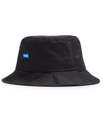 HUGO - Cotton-twill All-gender Bucket Hat With Logo Patch - Lyst
