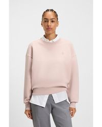 BOSS - Cotton-Blend Sweatshirt With Double B Monogram - Lyst