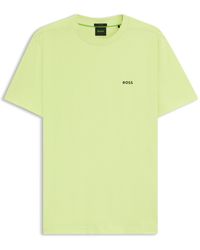 BOSS - Stretch-Cotton T-Shirt With Logo Detail - Lyst