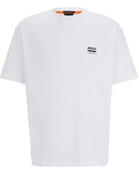 BOSS - Oversized-fit T-shirt Van Katoenen Jersey Met Nieuw Artwork - Lyst