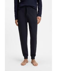 BOSS - Cotton-Blend Tracksuit Bottoms With Waffle Structure - Lyst