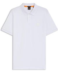 BOSS - Polo Slim en coton stretch à patch logoté - Lyst