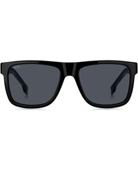 BOSS - Zonnebril Van Zwart Acetaat Met 3d-logo - Lyst