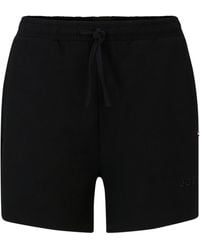 BOSS - Shorts aus elastischem Terry mit Logo-Stickerei - Lyst