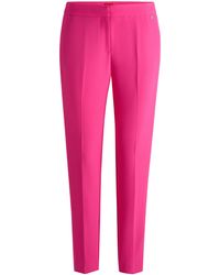 HUGO - Slim-Fit Broek Van Stretchmateriaal Met Logostud - Lyst