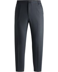 HUGO - Slim-fit Trousers In Patterned Stretch Twill - Lyst