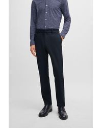BOSS - Slim-fit Trousers In Wrinkle-resistant Performance-stretch Fabric - Lyst