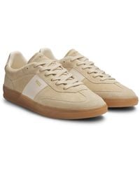 BOSS - Suede Trainers With Smooth-Leather Trims - Lyst