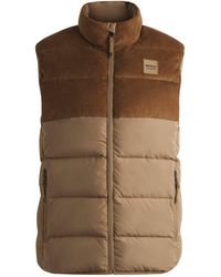 BOSS - Equestrian Waterproof Padded Gilet With Panel - Lyst