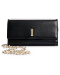 BOSS - Leather Clutch Bag With Branded Hardware - Lyst