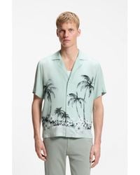 BOSS - Regular-Fit Shirt With Maxi Print - Lyst