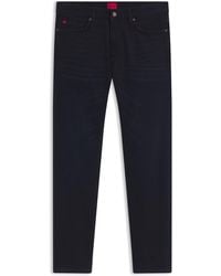 HUGO - Jean Slim En Denim Stretch Bleu Confortable - Lyst