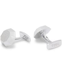 BOSS - Textured Octagonal-Shaped Cufflinks - Lyst