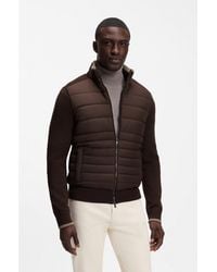 BOSS - Zip-Up Jacket With Padded Front - Lyst
