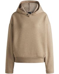 BOSS - Cotton-Blend Hoodie With Double B Monogram - Lyst