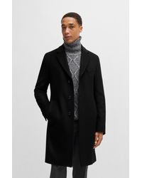 BOSS - Slim-fit Coat In Virgin Wool And Cashmere - Lyst