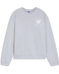 HUGO - Sweat Oversize En Molleton De Coton À Logo Artistique - Lyst