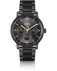 BOSS - Black Link-bracelet Watch With Tonal Dial - Lyst