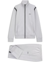 BOSS - Conjunto De Chándal Regular Fit De Algodón Elástico Con Apliques A Rayas - Lyst