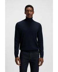 BOSS - Slim-fit Rollneck Sweater In Wool - Lyst