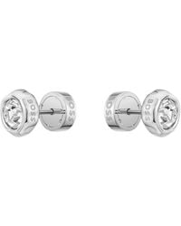 BOSS - Tone Stud Earrings With Crystal Core - Lyst