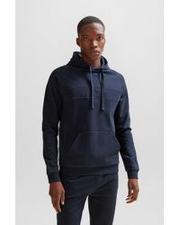 BOSS - Cotton-terry Regular-fit Hoodie With Embroidered Logo - Lyst