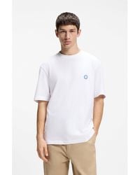 HUGO - Cotton-Jersey T-Shirt With Happy Logo - Lyst