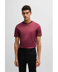 BOSS - Mercerized-cotton T-shirt With Two-tone Monogram Print - Lyst