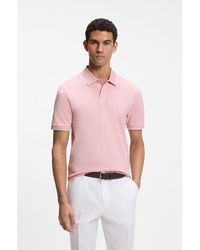 BOSS - Cotton-Piqué Polo Shirt With Embroidered Logo - Lyst