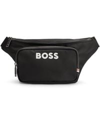 BOSS - Structured Belt Bag With Contrast Logo - Lyst