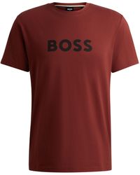 BOSS - Regular-fit T-shirt Van Katoenen Jersey Met Uv-bescherming (factor 50+) - Lyst