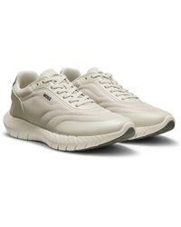 BOSS - Running Trainers With Leather Trims - Lyst
