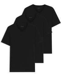 BOSS - Three-Pack Of V-Neck Underwear T-Shirts - Lyst