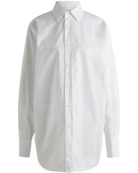 BOSS - Regular-Fit Bluse Aus Baumwolle Mit Double-B-Monogramm - Lyst
