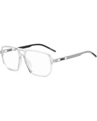 HUGO - Clear-Acetate Optical Frames With Cut-Out Logo - Lyst